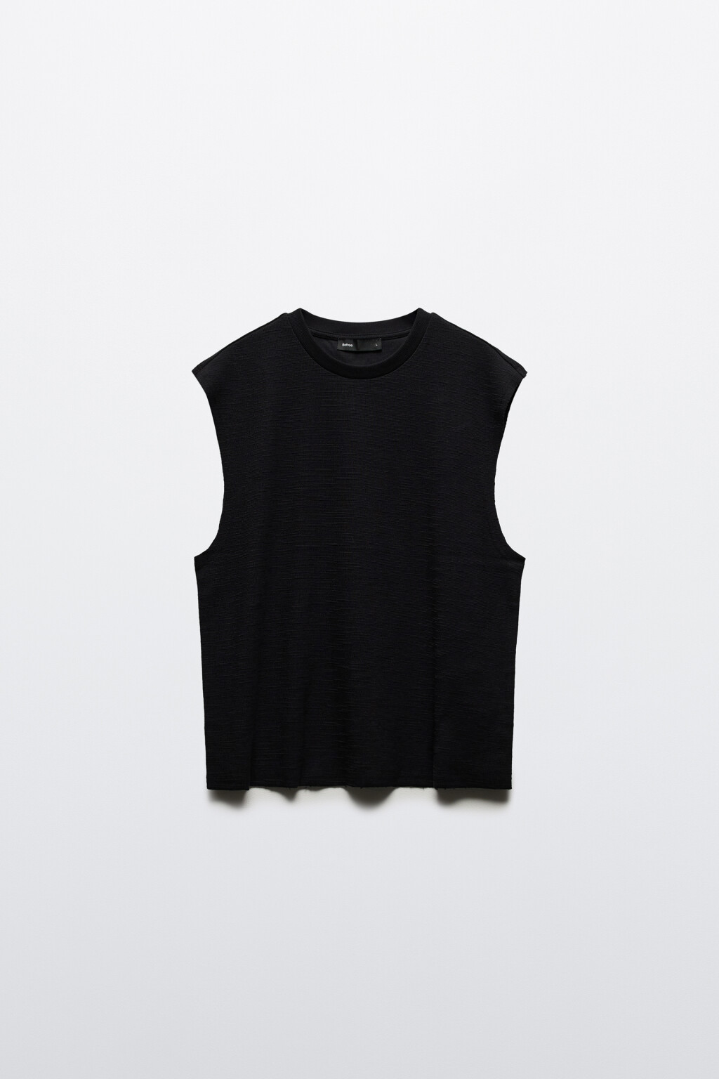 Майка свободная с обрезанными краями - цвет черный - 7