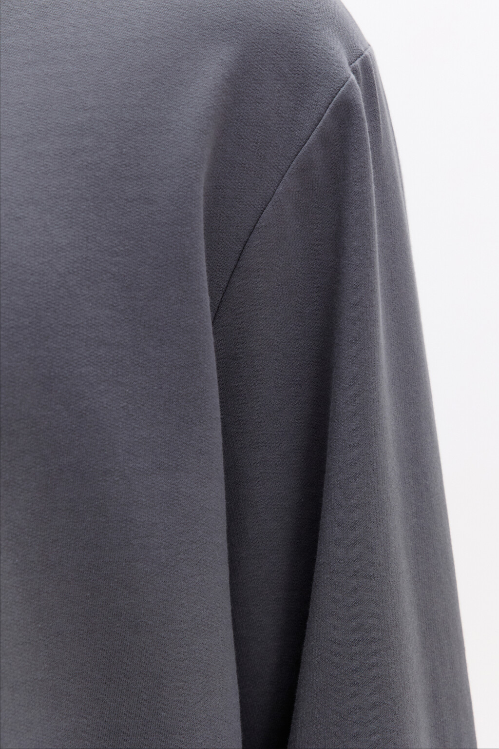 Лонгслив базовый из хлопкового футера - цвет серый - 6