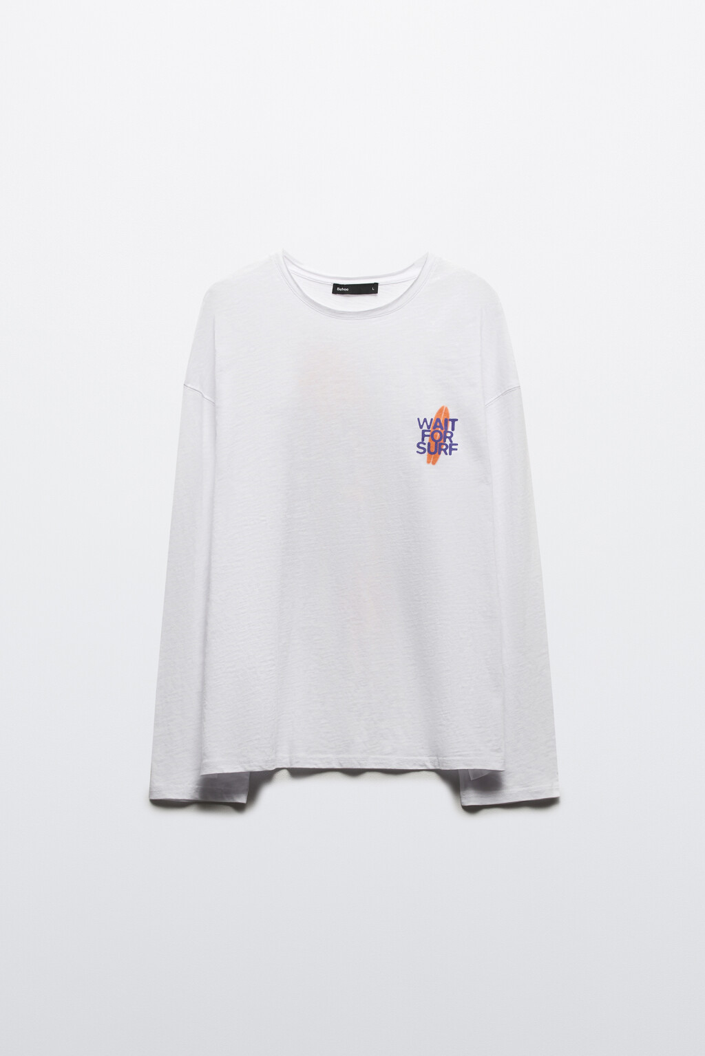 Лонгслив oversize хлопковый с принтом - цвет белый - 8