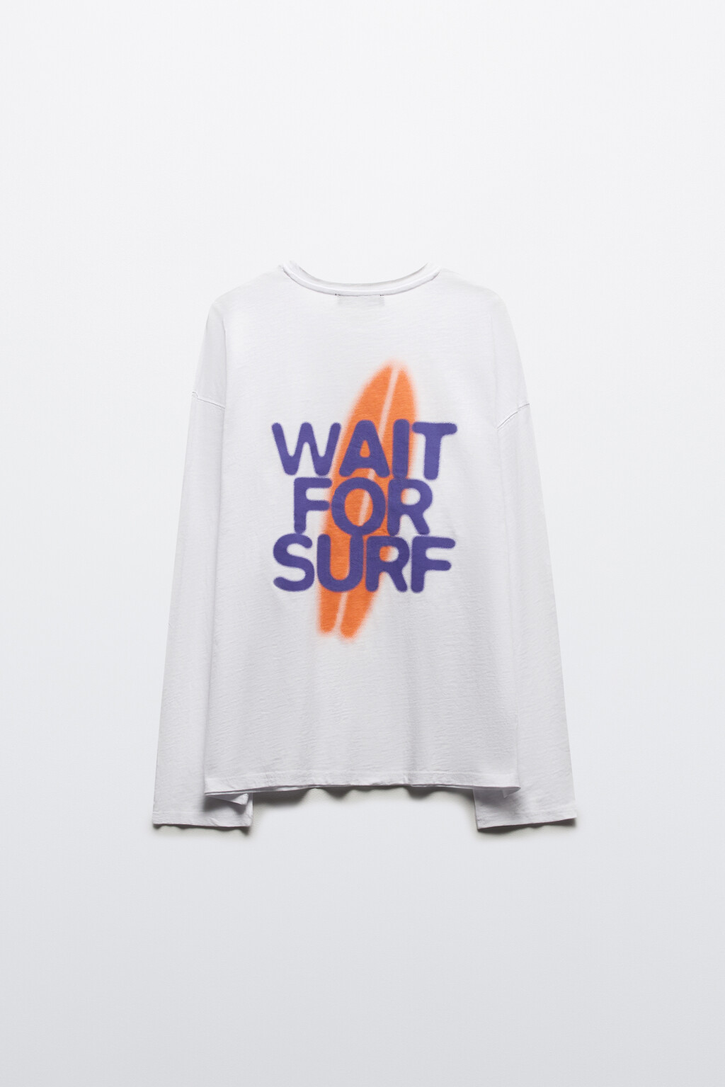 Лонгслив oversize хлопковый с принтом - цвет белый - 9