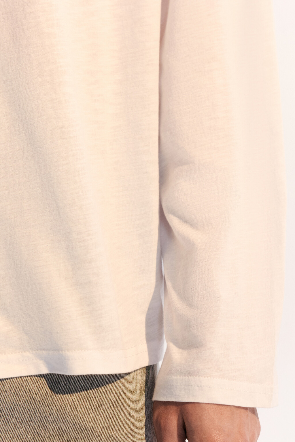 Лонгслив oversize хлопковый с принтом - цвет белый - 7