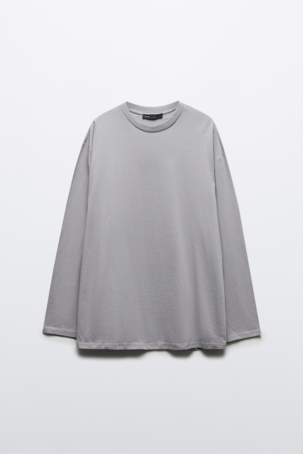 Лонгслив хлопковый базовый - цвет серый - 7