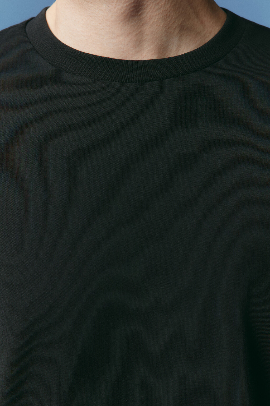 Лонгслив хлопковый базовый - цвет черный - 5