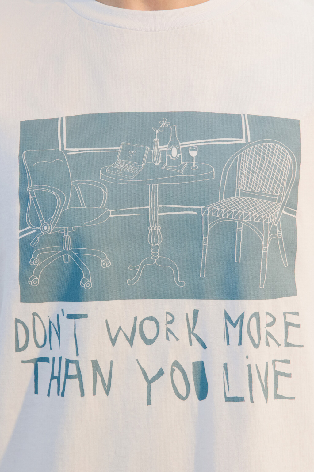 Лонгслив хлопковый с принтом - цвет белый - 5