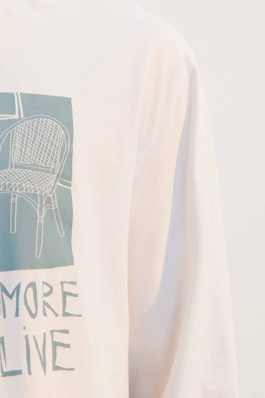 Лонгслив хлопковый с принтом - цвет белый - 6