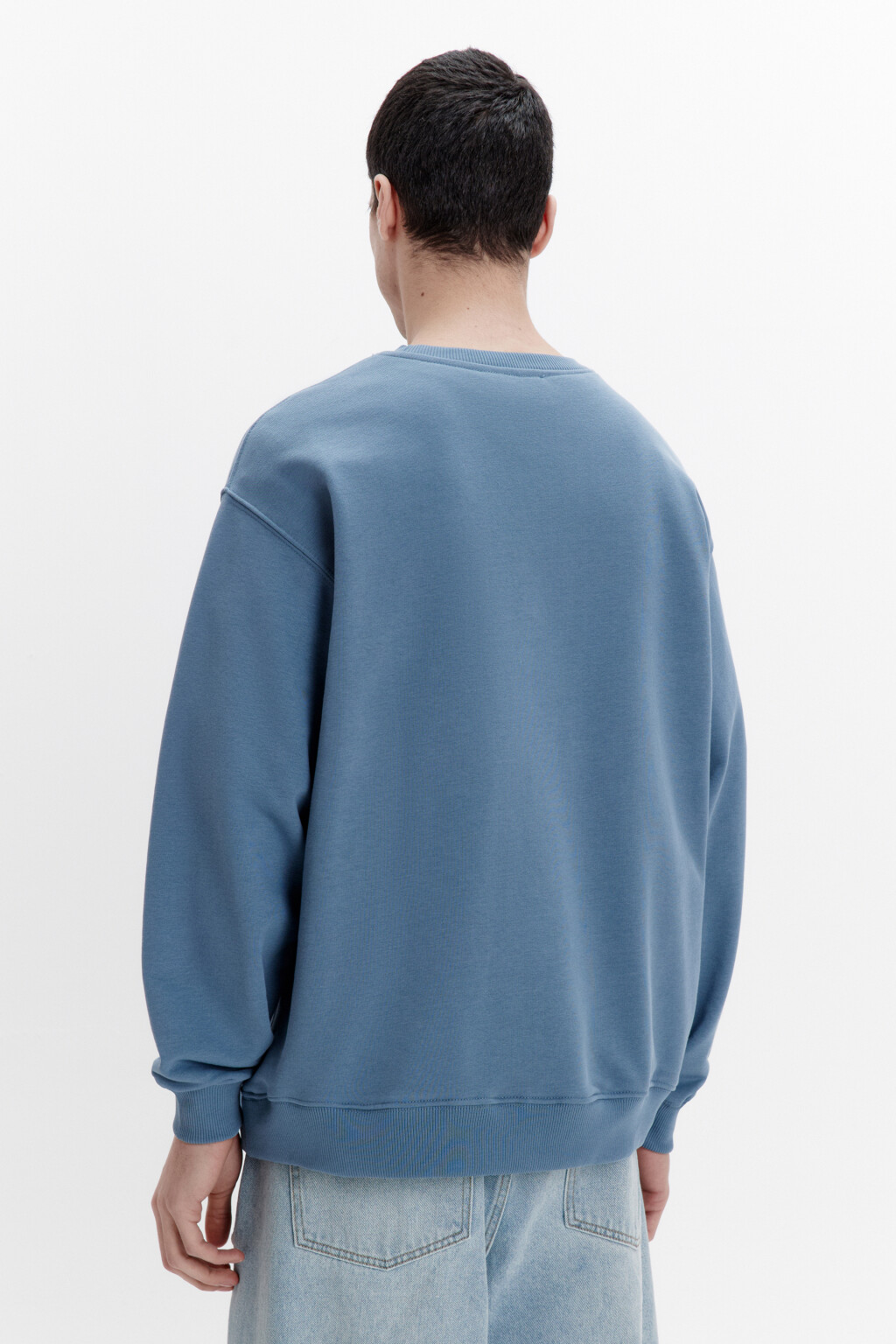 Свитшот базовый из футера - цвет серый - 3