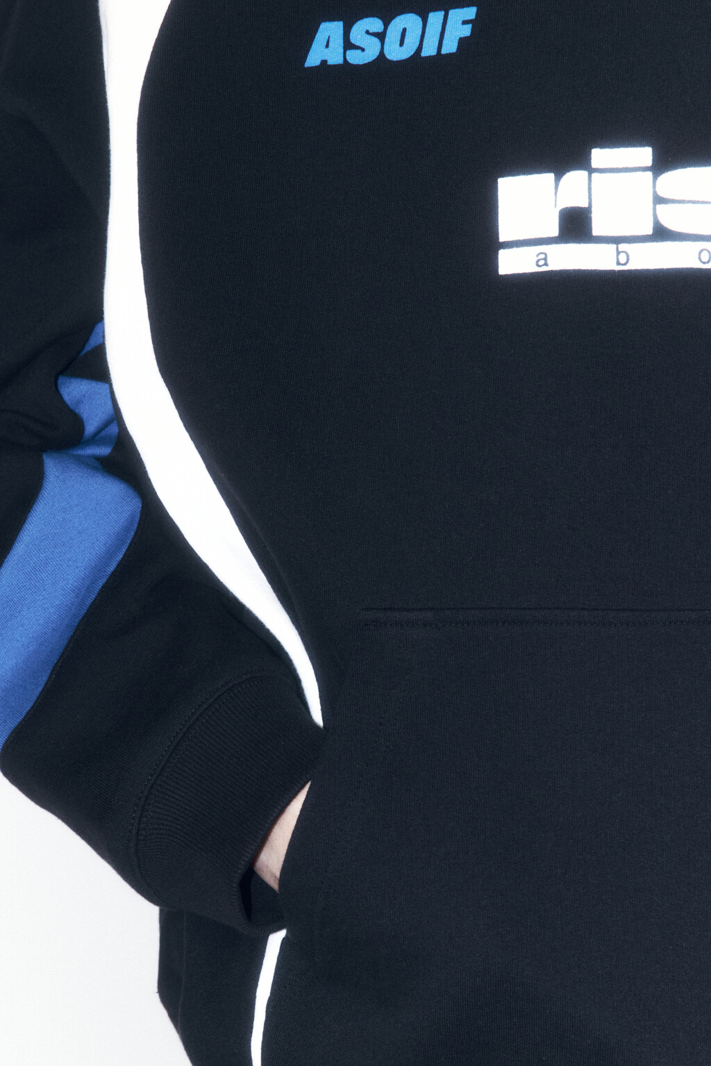 Худи из хлопкового футера с надписями - цвет черный - 5