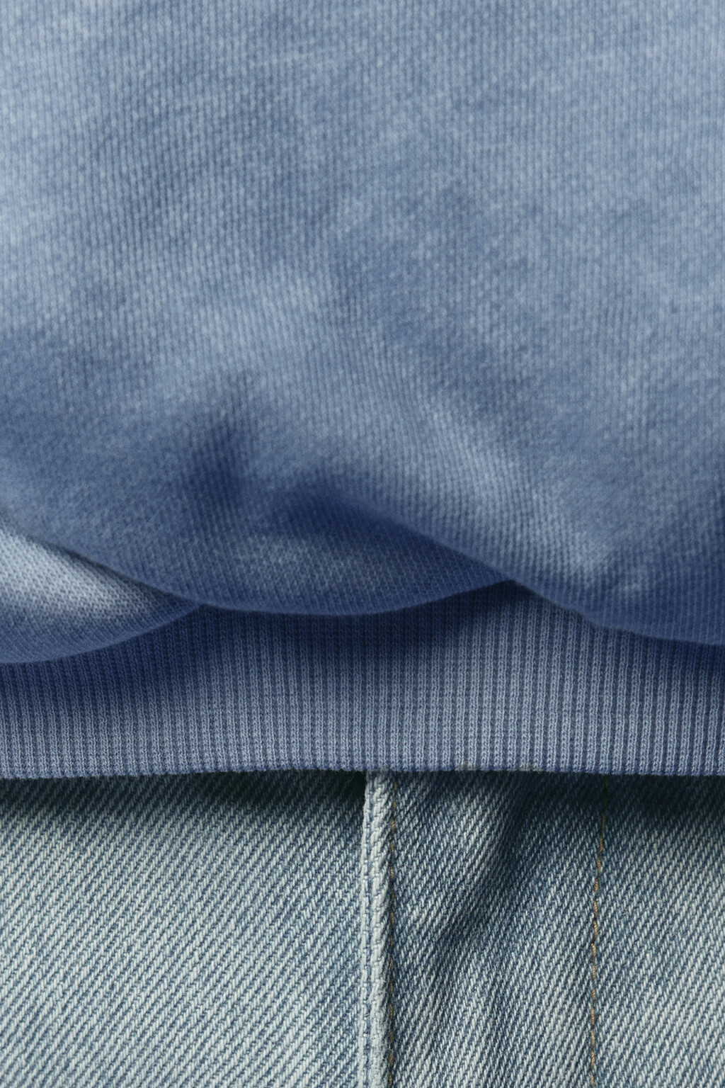 Свитшот из футера с вареным эффектом - цвет голубой - 7