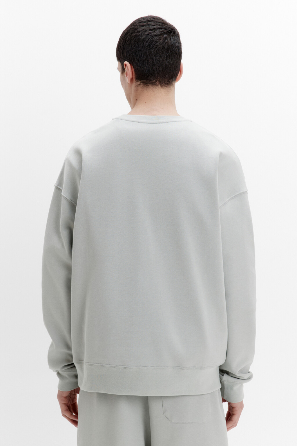 Свитшот из футера базовый - цвет зеленый - 3