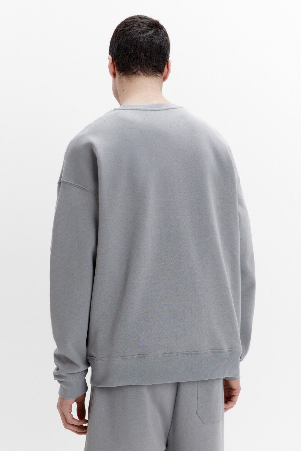 Свитшот из футера базовый - цвет серый - 3