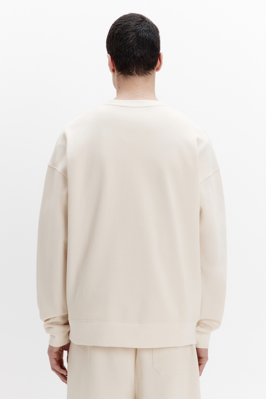 Свитшот из футера базовый - цвет бежевый - 3