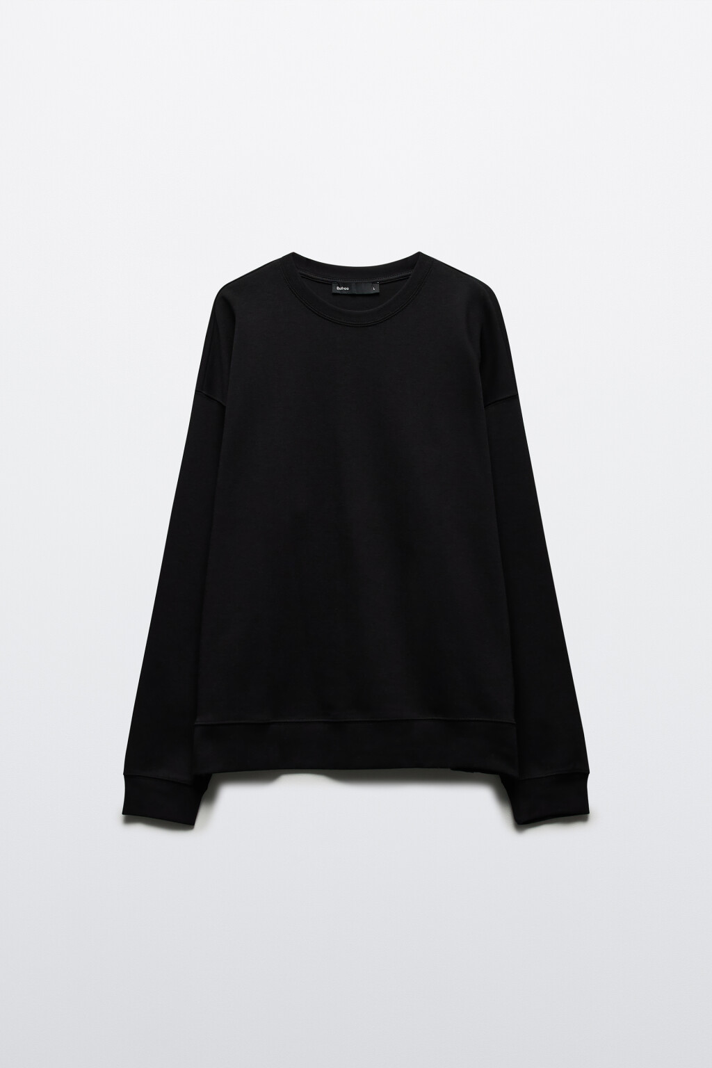 Свитшот из футера базовый - цвет черный - 7