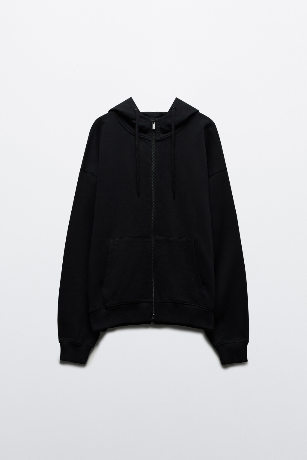 Худи-зипка из футера с капюшоном - цвет черный - 9