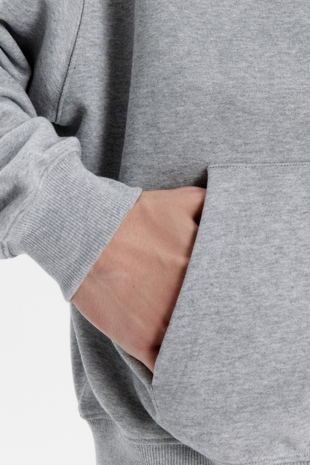 Худи-зипка из футера с капюшоном - цвет серый - 5