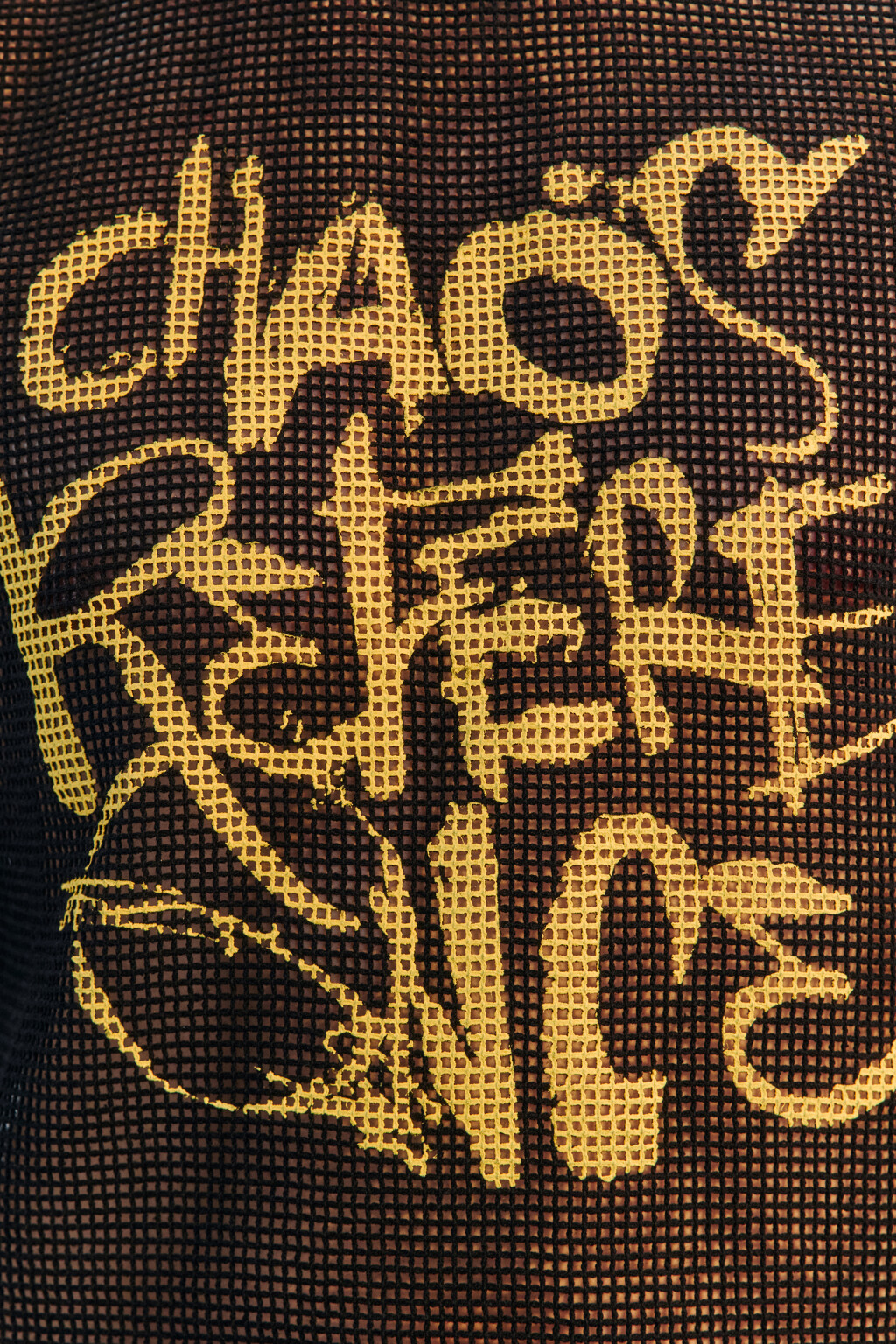 Майка из сетки с принтом-граффити - цвет черный - 7