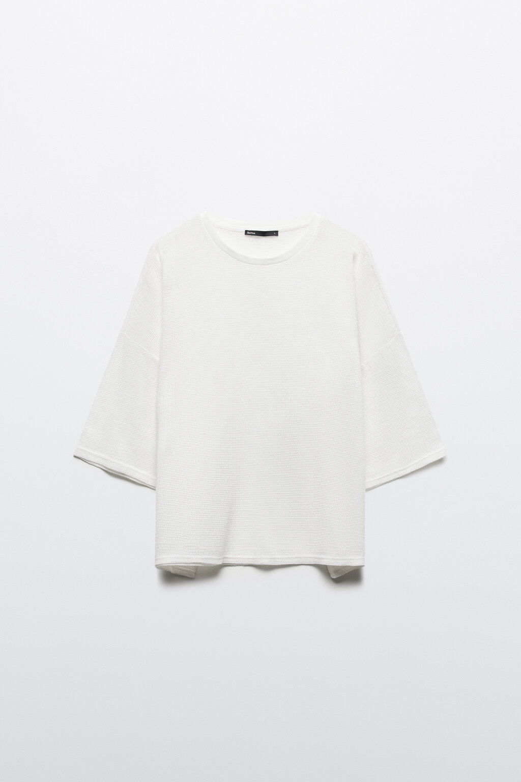 Футболка oversize хлопковая из сетки - цвет белый - 7