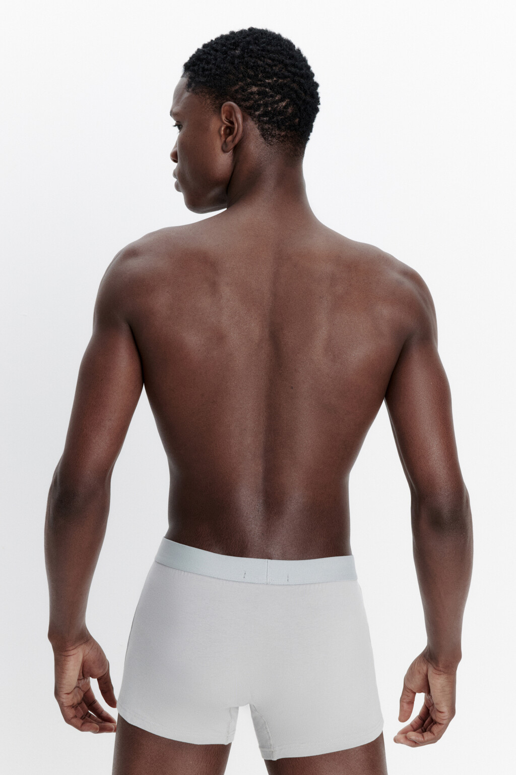 Трусы-боксеры хлопковые с надписью - цвет серый - 4