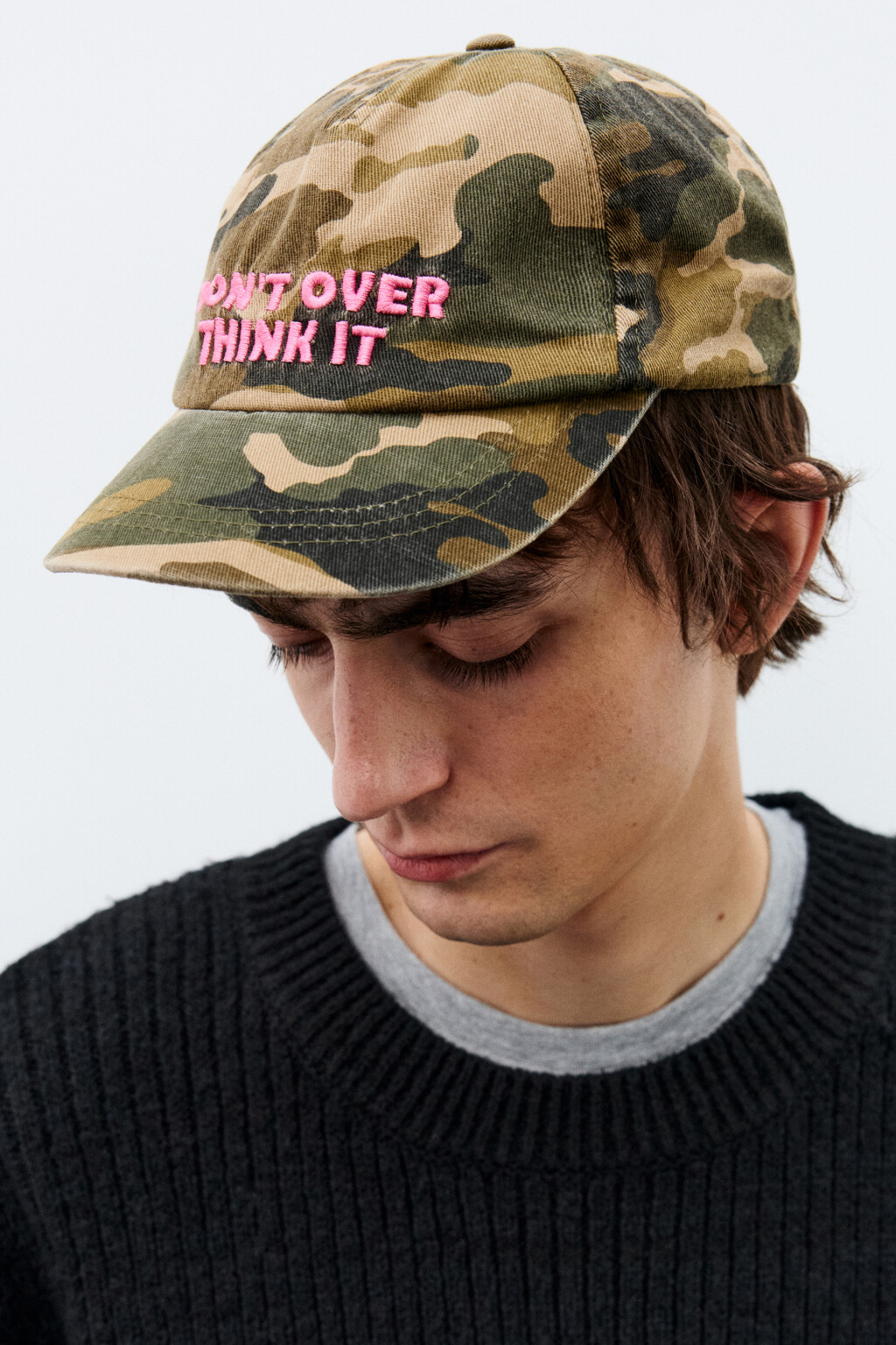 Бейсболка с принтом и вышивкой - цвет зеленый - 5