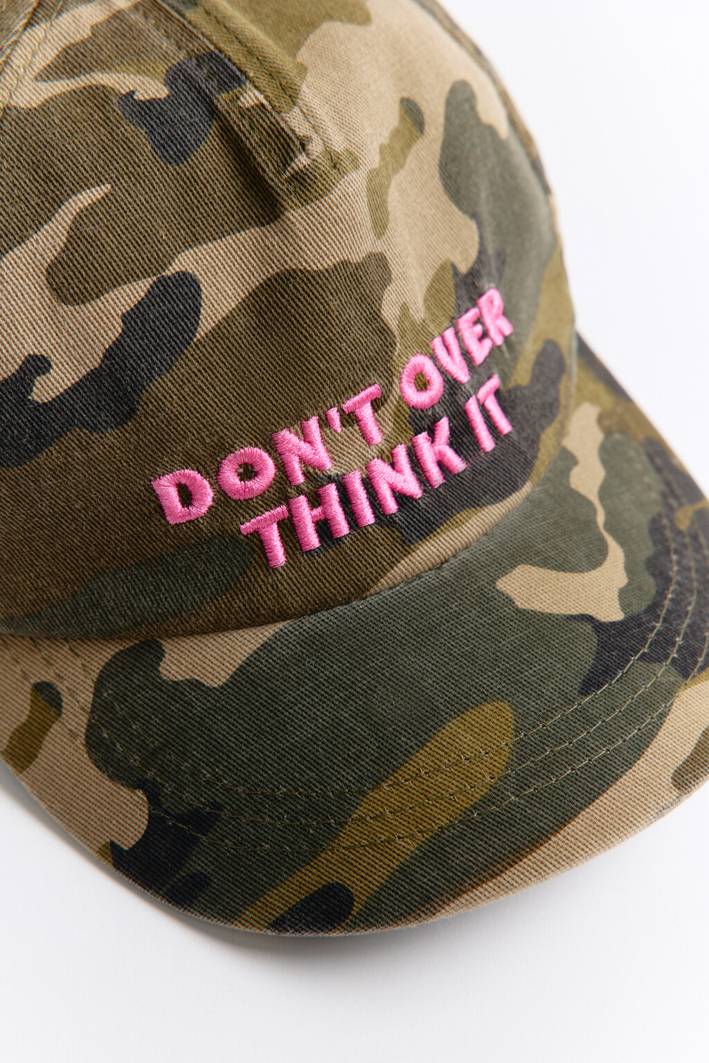 Бейсболка с принтом и вышивкой - цвет зеленый - 3