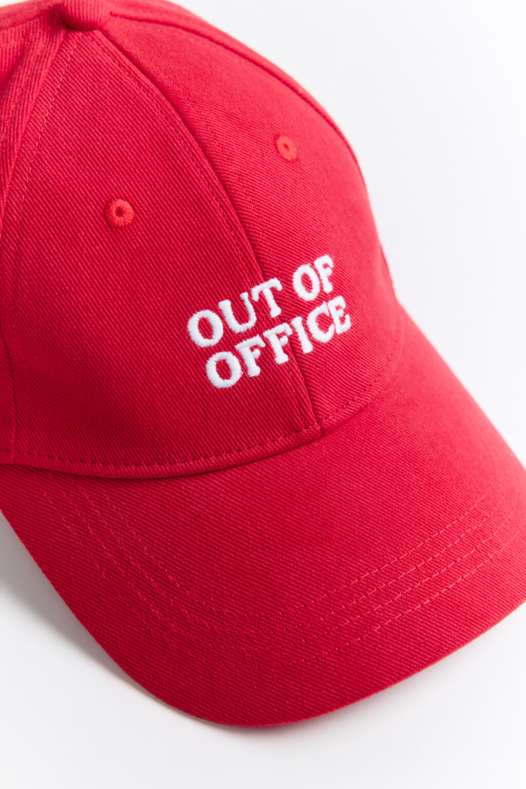 Бейсболка хлопковая с вышивкой - цвет красный - 3