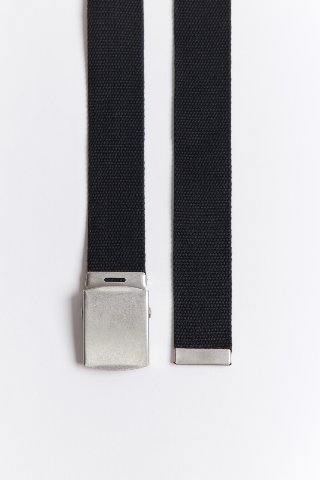 Ремень текстильный с пряжкой - цвет серый - 2