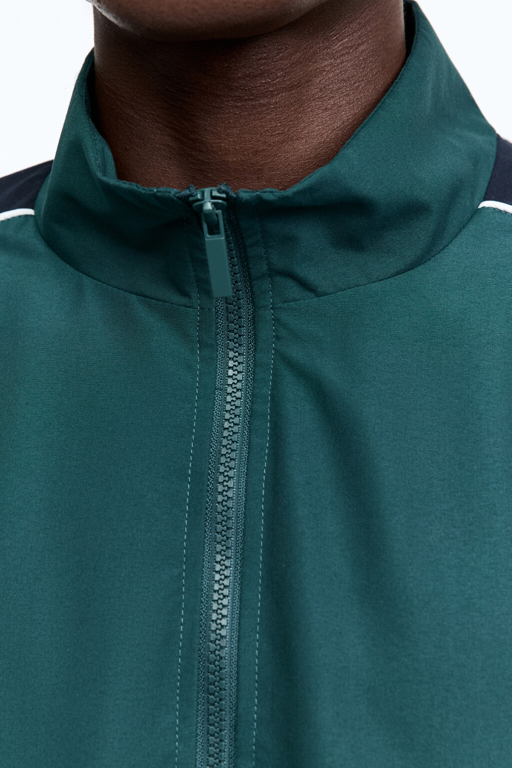 Куртка-олимпийка спортивная с лампасами - цвет зеленый - 6