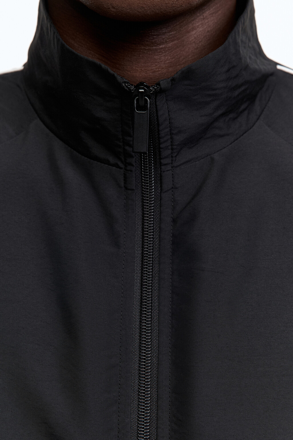 Куртка-олимпийка oversize с лампасами - цвет черный - 6