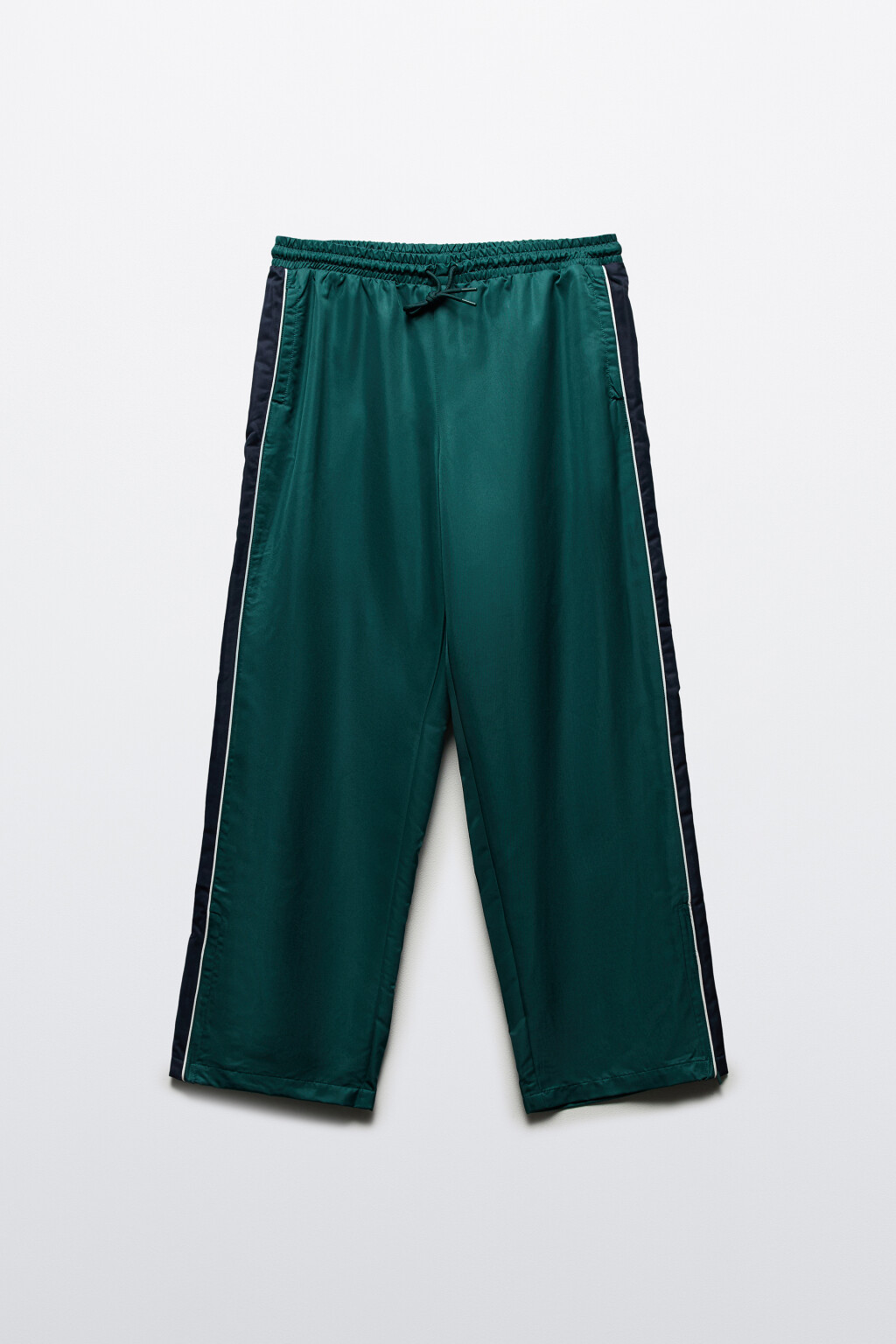 Брюки спортивные прямые с лампасами - цвет зеленый - 8