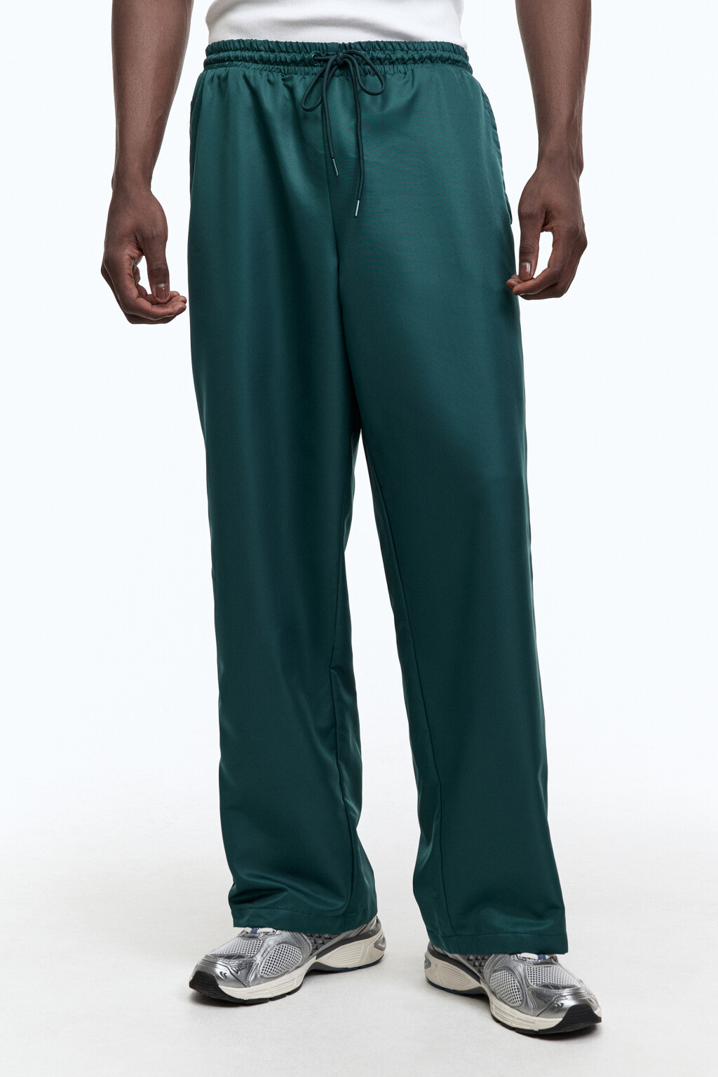 Брюки спортивные прямые с лампасами - цвет зеленый - 3