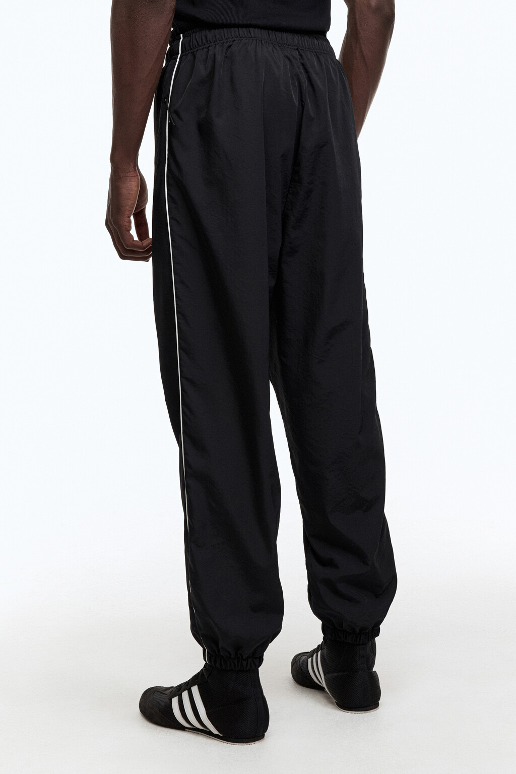 Брюки-джоггеры спортивные с лампасами - цвет черный - 3