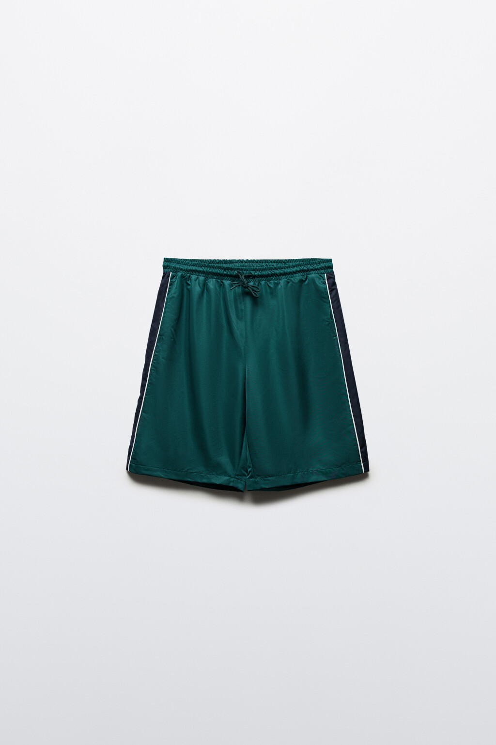 Шорты спортивные с лампасами - цвет зеленый - 8