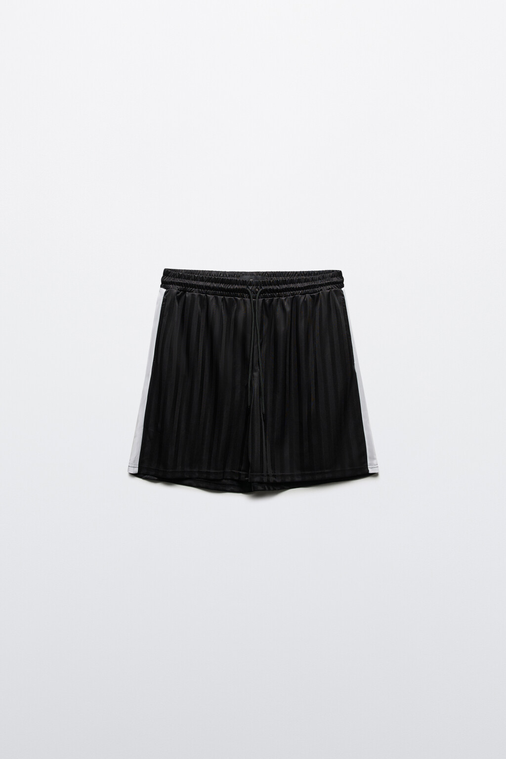 Шорты спортивные в полоску с лампасами - цвет черный - 8