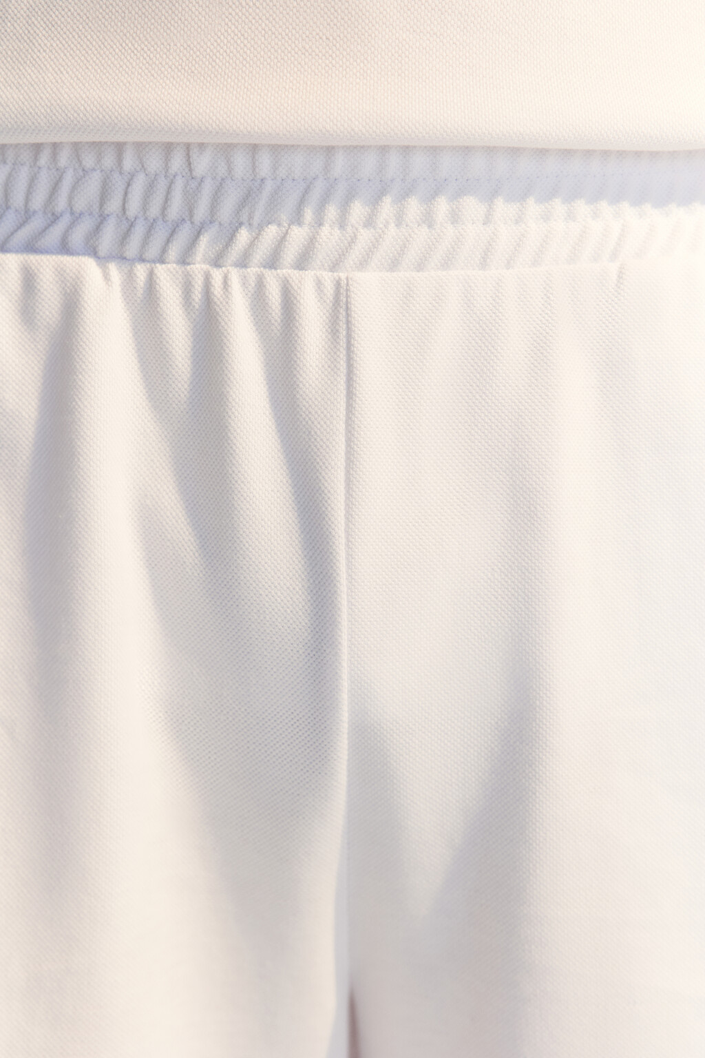 Шорты спортивные хлопковые с лампасами - цвет белый - 7