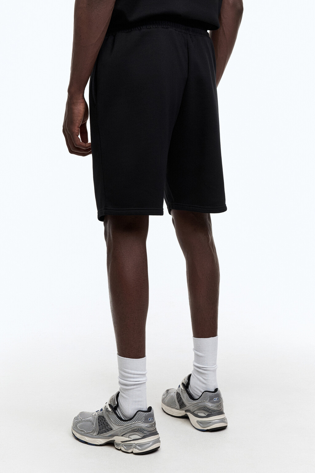 Шорты трикотажные спортивные - цвет черный - 4