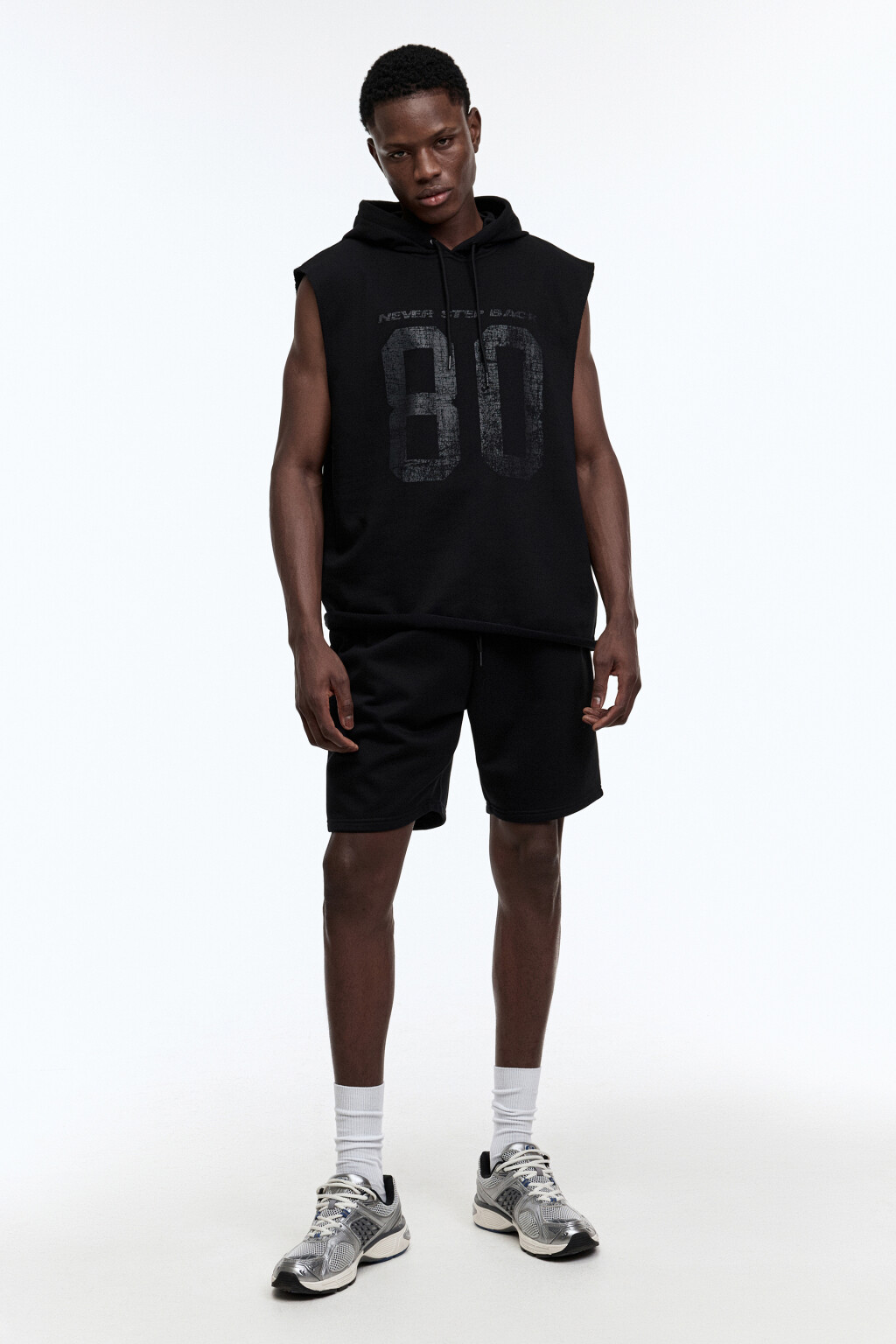 Шорты трикотажные спортивные - цвет черный - 5