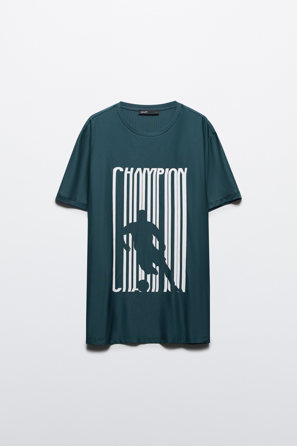 Футболка спортивная из сетки с принтом - цвет зеленый - 9