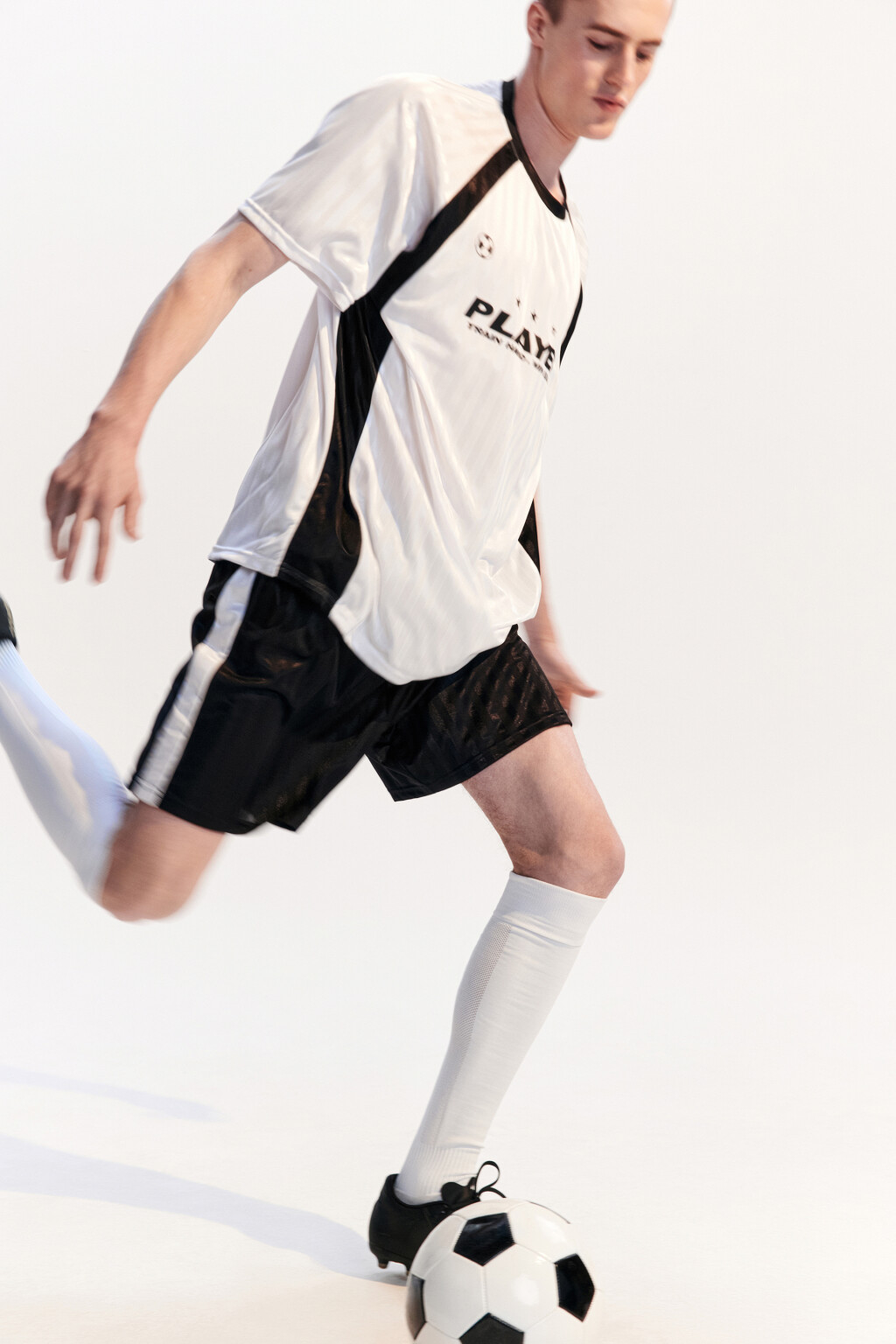 Футболка-джерси спортивная с принтом - цвет белый - 3