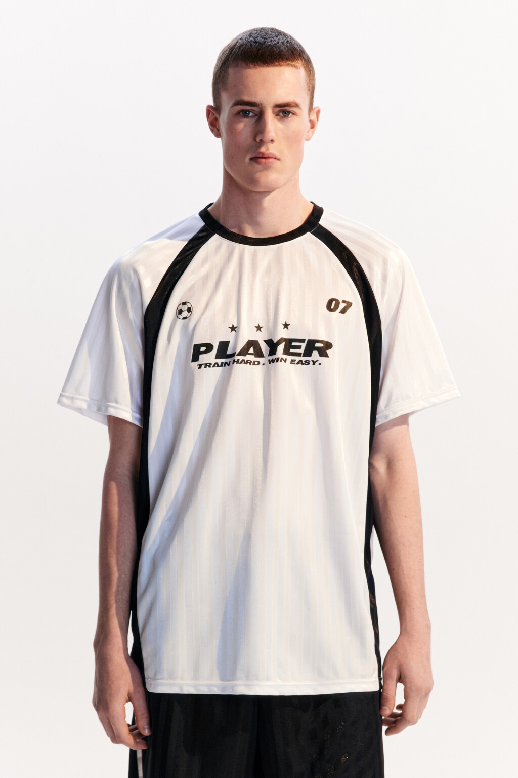Футболка-джерси спортивная с принтом - цвет белый - 5