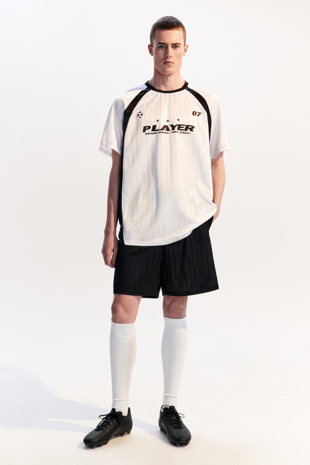 Футболка-джерси спортивная с принтом - цвет белый - 7