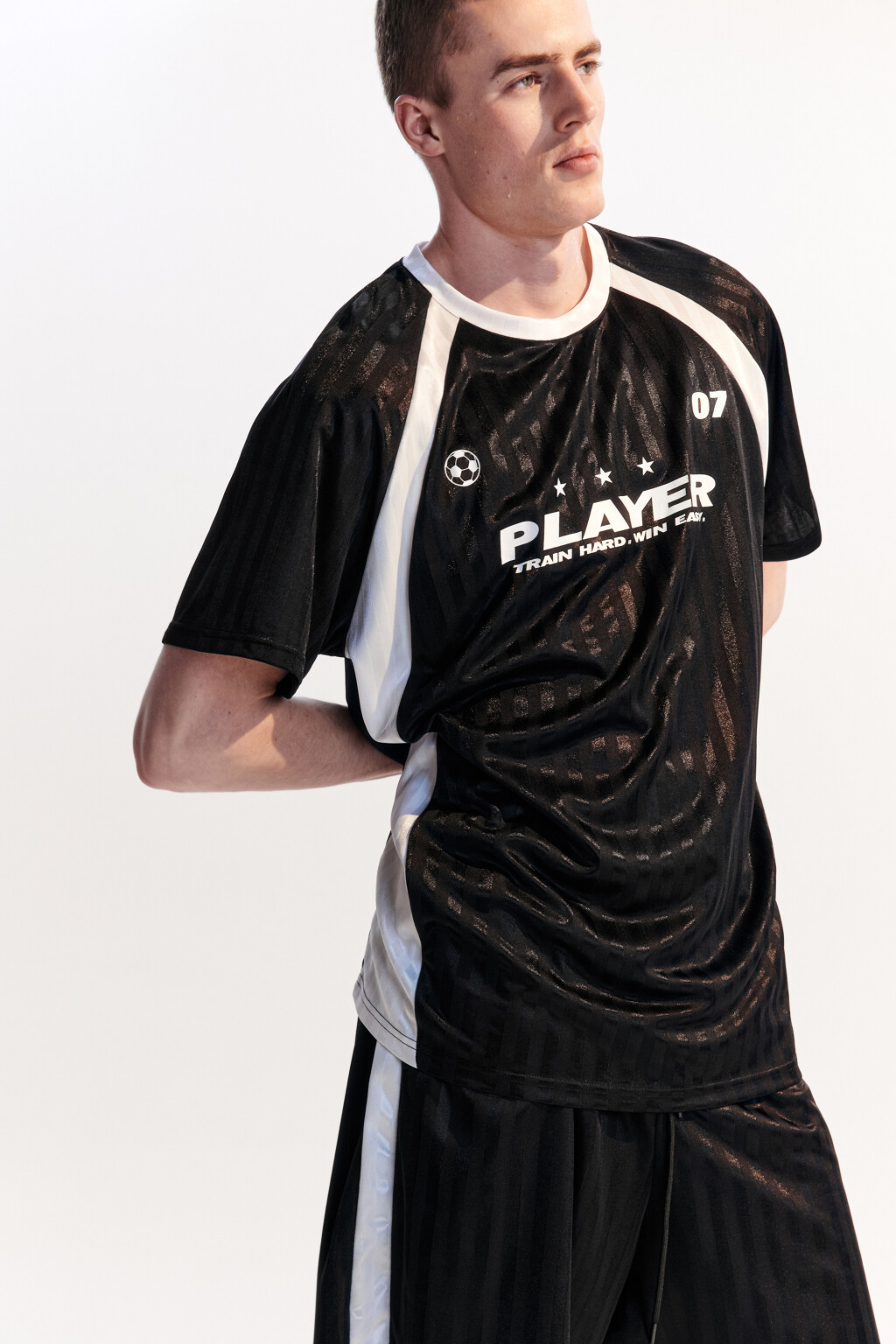 Футболка-джерси спортивная с принтом - цвет черный - 3