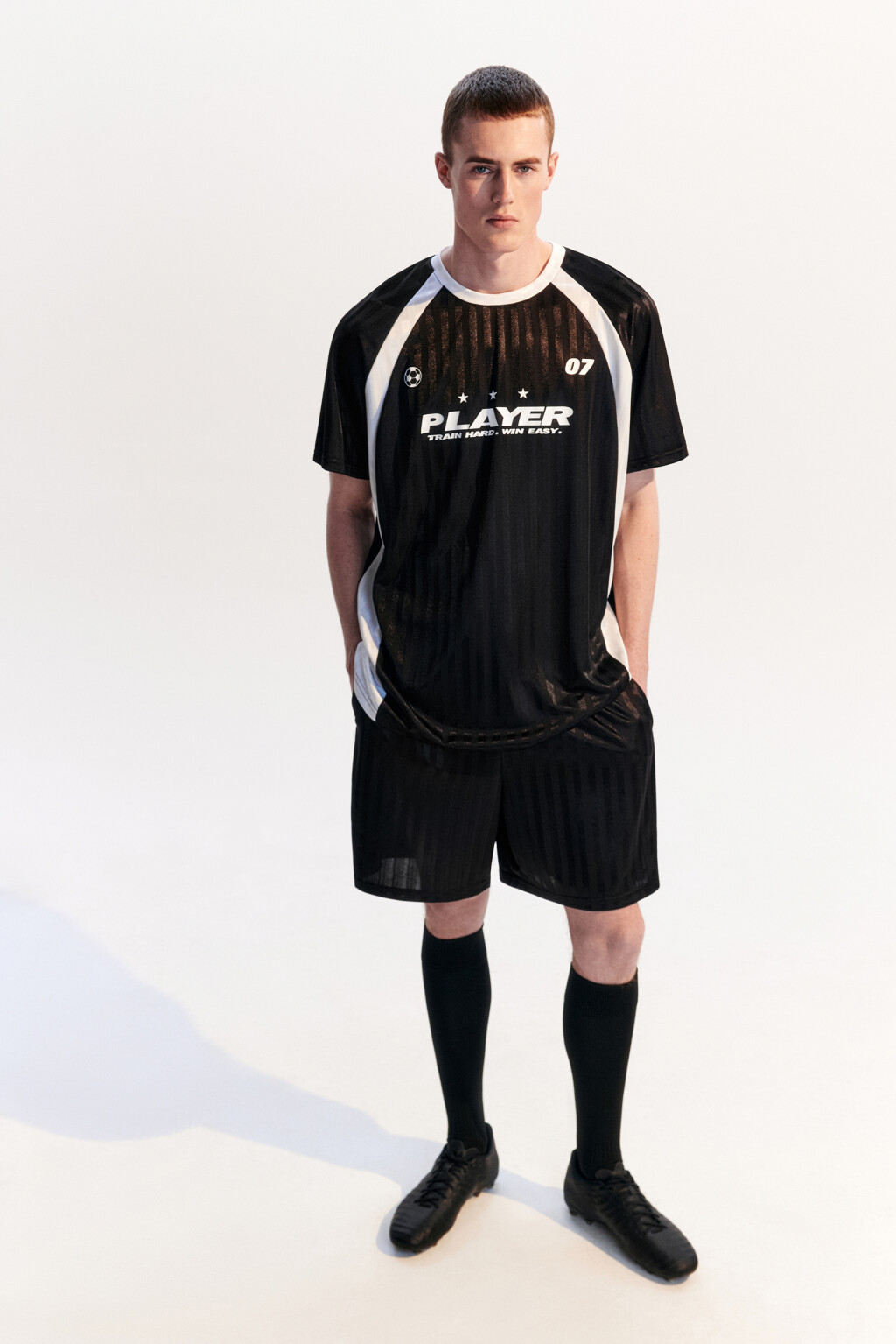 Футболка-джерси спортивная с принтом - цвет черный - 4