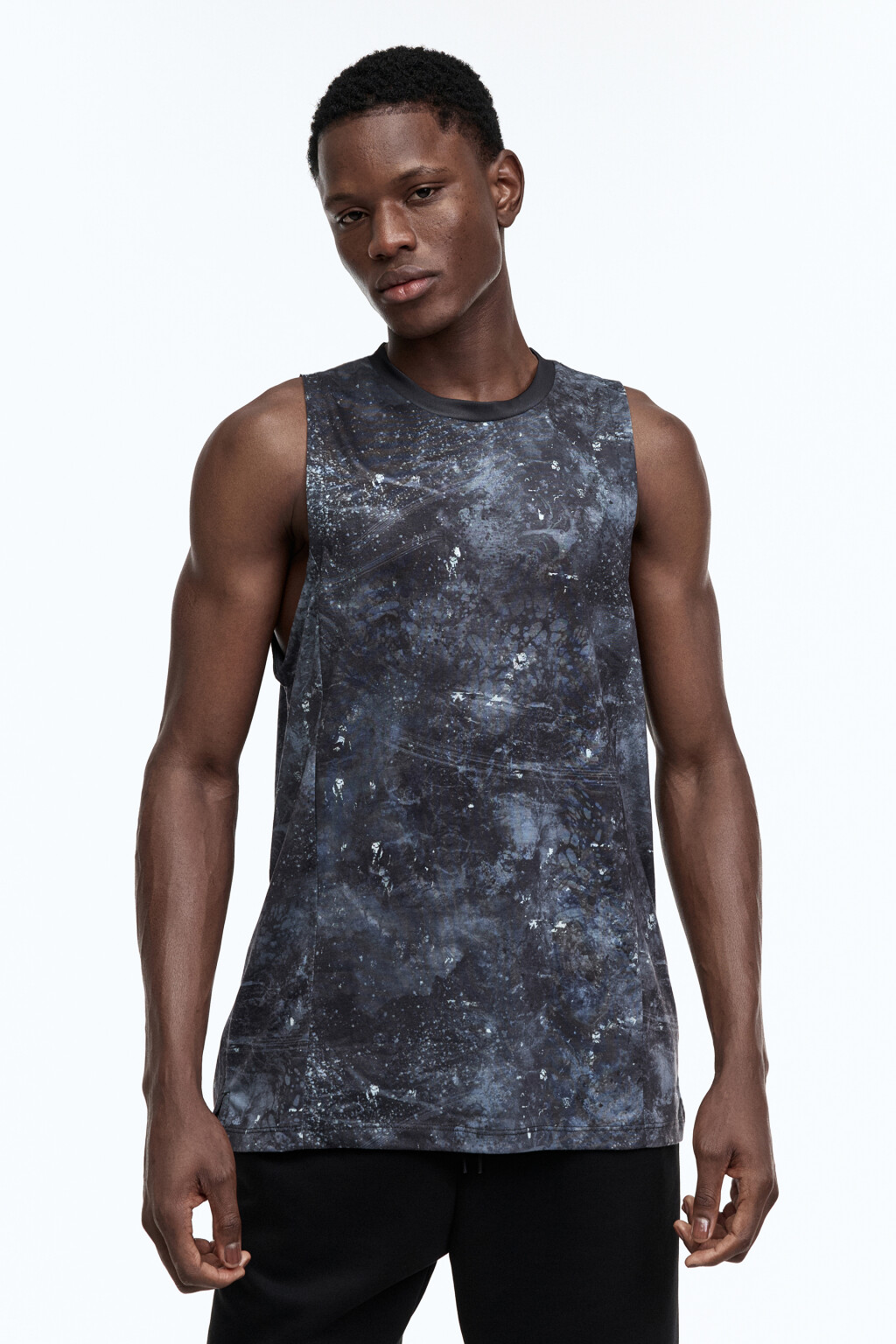 Майка спортивная облегающая с принтом - цвет серый - 3