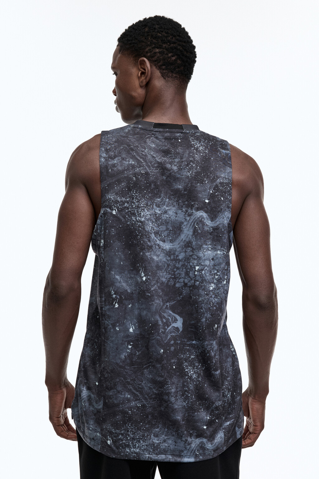 Майка спортивная облегающая с принтом - цвет серый - 4