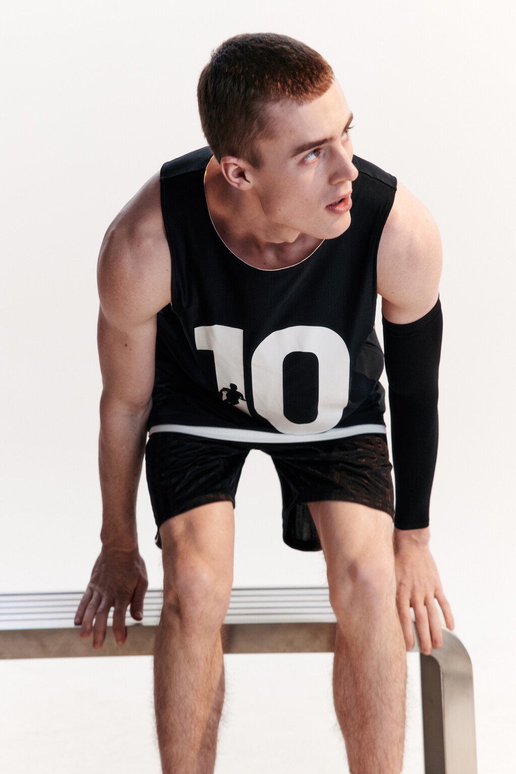 Майка из сетки спортивная двусторонняя - цвет черный - 11