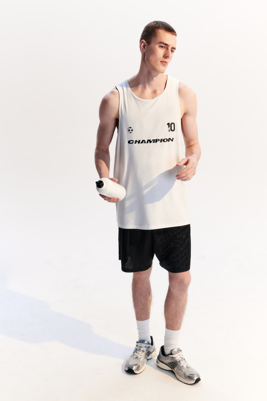 Майка из сетки спортивная двусторонняя - цвет черный - 12