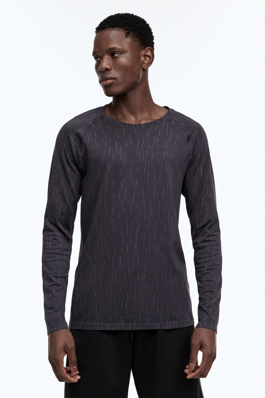 Лонгслив-рашгард спортивный бесшовный - цвет серый - 2