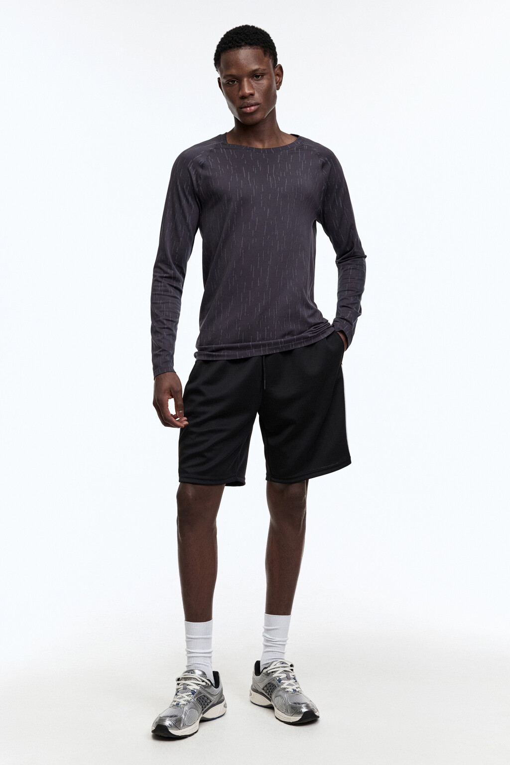 Лонгслив-рашгард спортивный бесшовный - цвет серый - 4