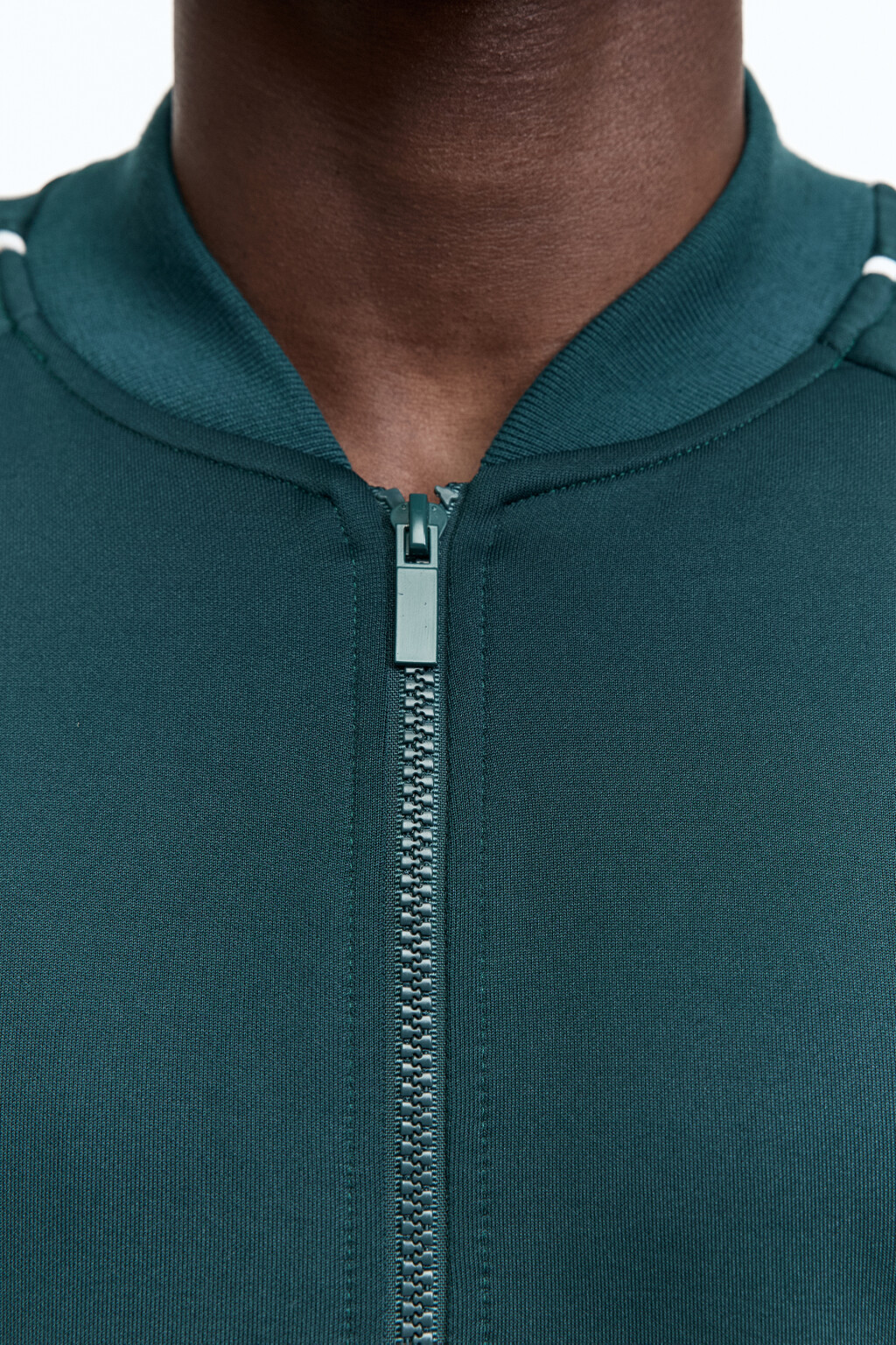 Худи-зипка спортивная с лампасами - цвет зеленый - 6