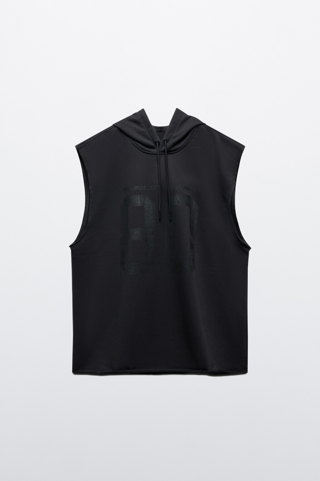 Толстовка oversize с обрезанными рукавами - цвет серый - 7