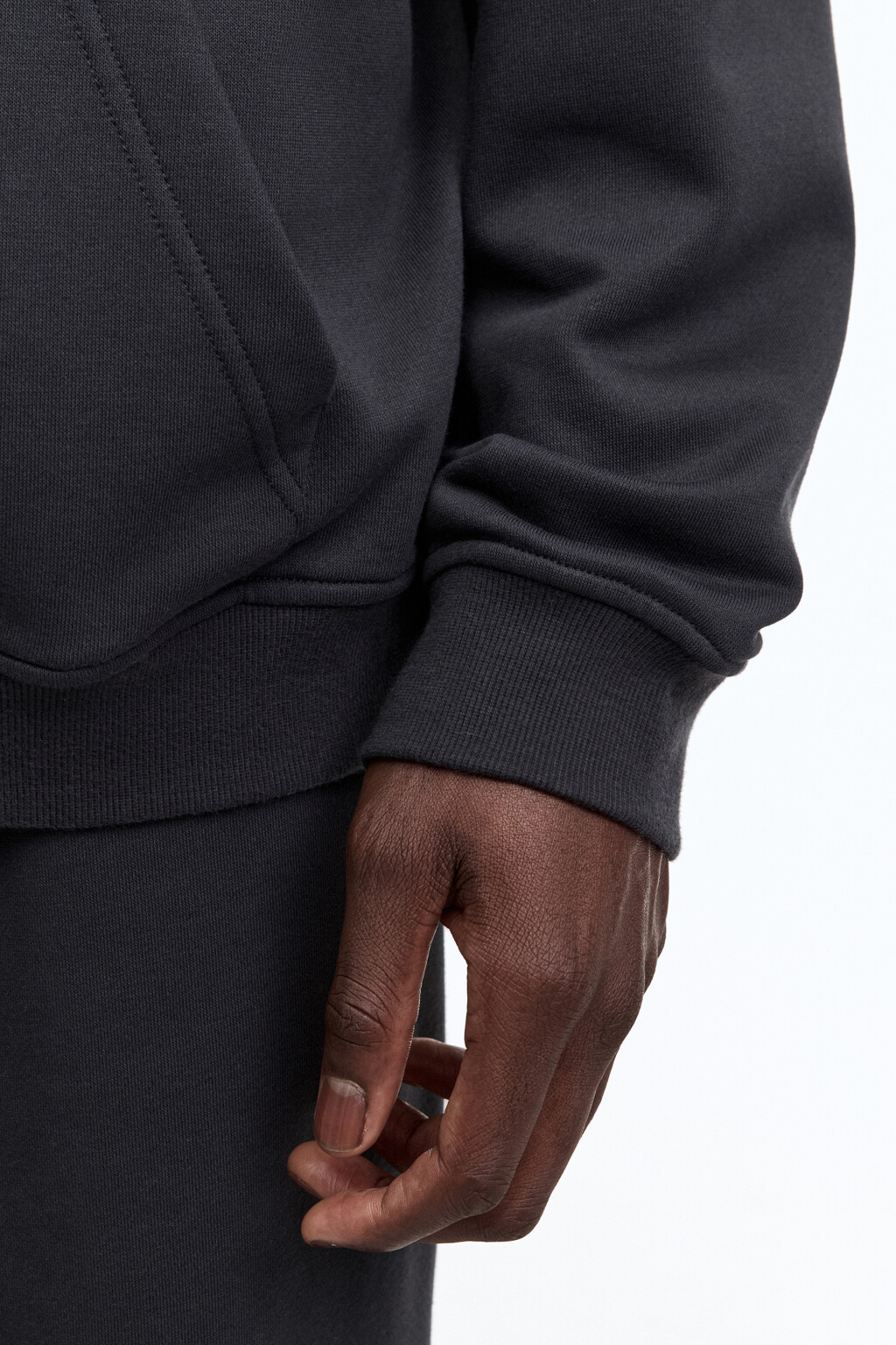 Толстовка спортивная с капюшоном - цвет серый - 6